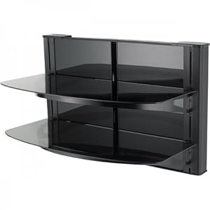 Sanus Systems VF5022-B1 Dual Column Wall-Mounted Furniture Component with 2 Shelves