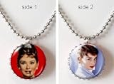 Audrey Hepburn Reversible Button Necklace