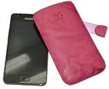 Produkt-Bild: Suncase Ledertasche (Lasche mit R&uuml;ckzugfunktion) f&uuml;r Samsung i9100 Galaxy S II wash-pink