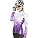 Santic Women's Cycling Jersey Loog Sleeve Road Bike Jersey Jacket Purple Medium
