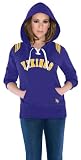Minnesota Vikings Women's Laced Up Fleece Hooded Sweatshirt - by Alyssa Milano