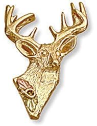 Landstroms Black Hills Gold Deer Tie Tack / Lapel Pin - 04029