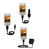 Deluxe Kit for the O2 XDA PPC Phone includes a USB cable with Car and Wall Charger - Gomadic Brand w/ TipExchange Technology