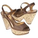Kors By Michael Kors Bang Women's Peep Toe Platform Sandal Black Luggage