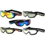Ideal Eyewear Motorcycle Goggles with Adjustable Strap - Padded, Shatterproof, UV400