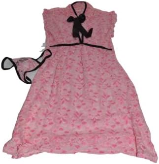 Cheongsam sexy see-through lingerie cosplay dress 2 piece set pink