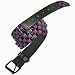 PURPLE & BLACK CHECKER PYRAMID SPIKE REMOVE BUCKLE BELT - M Image