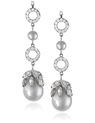 Nina Diandra Fancy Baroque Pearl Cubic Zirconia Drop Earrings