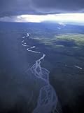 IMAGE OF Aerial of Tundra and Mckinley River Flowing into Eagle Gorge, Alaska Photographic Poster Print by Rich Reid, 18x24