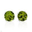 Stud Earrings With 1.75ctw Genuine Peridots Made in 925 Sterling silver