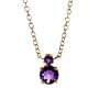 14k Yellow Gold Amethyst Teardrop Necklace, 18''