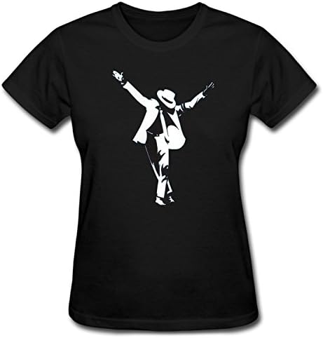 Nanmen Women's Michael Jackson King of Pop T-Shirt black L