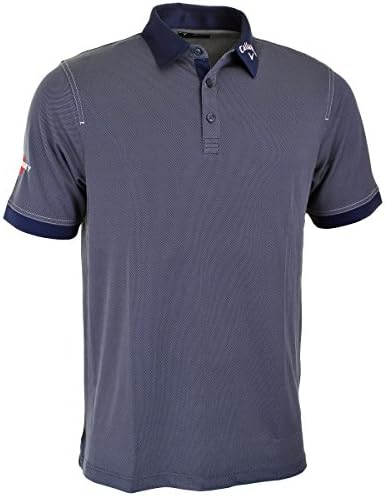 Callaway Golf Men's Hawkeye Odyssey Polo Shirt - L - Mood Indigo