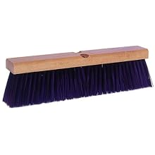 Weiler 42026 Polypropylene Garage Brush with Wet Or Dry Sweeping, 2-1/2" Head Width, 24" Overall Length, Maroon