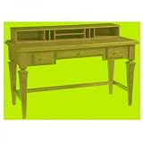 Home Office Writing Desk with Hutch in Distressed Chestnut Finish