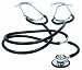 Veridian 05-132 Teaching/training Aluminum Dual Head Stethoscope, Black