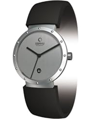 Obaku Womens V118LCCXB Black Stainless-Steel Quartz Watch with Silver Dial