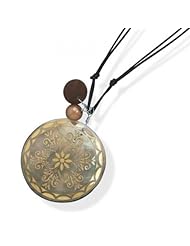 MMA Silver - 32 inch Double Strand Cord Necklace with Shell, Wood and Glass Pearl