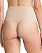 SPANX Women's Oh My Posh! High Waisted Thong, Natural, Small
