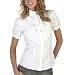 Go International  Pintuck Ruffle Shirt - True White