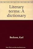 Literary terms : a dictionary