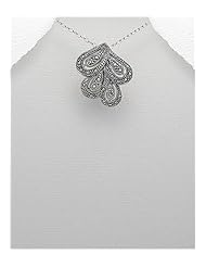 Marcasite Pendant Necklace In 92.5 Sterling Silver