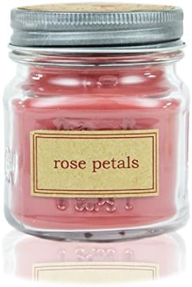 Eco Candle "ALLURE" 3 Pack of Scented Soy Candles in 8oz Recycled Glass Mason Jars- Includes 3 Candles, one of each; Rose Petals, Lovely & Jasmine. 100% USA Made
