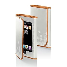Touch Leather Folio Persimmon/bone for Ipod
