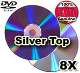 100 JVC Taiyo Yuden 8X DVD-R 4.7GB Silver Thermal Lacquer