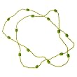 Lime Green Beaded Long Collar Necklace
