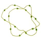 Lime Green Beaded Long Collar Necklace