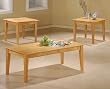 Maple 3pc Occassional Table Set in Maple Finish: Set Includes: Coffee Table and 2 End Tables