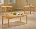 Maple 3pc Occassional Table Set in Maple Finish: Set Includes: Coffee Table and 2 End Tables