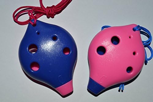 Great Deal! Brilliant 6 Holes Soprano C Blue/pink + Pink/blue ABS Resin (Sturdy & Durable) Ocarina - Easy to Learn, Good for Beginner & Great Gift. Linn's Arts!