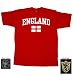 England National Futbol Soccer Team Classic Adult Red T-Shirt Tee