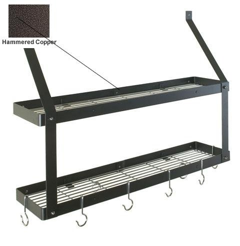 Double Bookshelf Rack - Hammered Copper, Copper