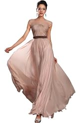 Sleeveless Pleated Round Neck 2013 Evening Dress 