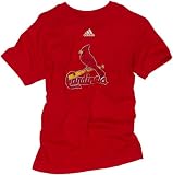 MLB Boy's St. Louis Cardinals Better Logo Short Sleeve Tee, Red, Medium
