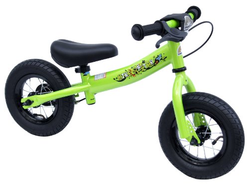 bike*star 25.4cm (10 Inch) Kids Learner Balance Beginner Run Bike Sport - Green