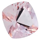 Morganite 11x11 MM Cushion: 4.83 Carats from the mines of Madagascar - Cushion Cut - FREE Beautiful Gemstone Box, FREE Gemstone Information card by GIA Gemologist Michael Valitutti
