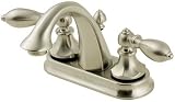 Price Pfister 48-E0BK Catalina Double Handle Centerset Lavatory Faucet, Brushed Nickel