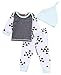 Aliven Baby Boys/Girls Autumn Warm Clothes 3Pcs Outfit Set, Light Green, 70:0-6 mos