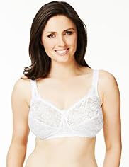 Total Support Non-Wired All-Over Fleur Lace B-G Bra