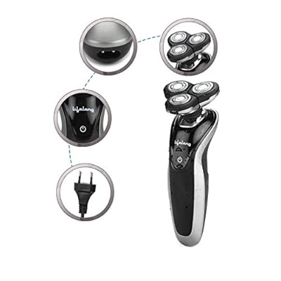 Lifelong Flexible 3-head Wet and Dry Electric Shaver for Men (Grey)
