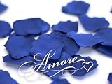 200 Royal Blue Horizon Silk Rose Petals Wedding Party Favors, Brand New