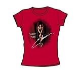Elvira - Nightie Night - Juniors Red Sheer Cap Sleeve T-Shirt For Women