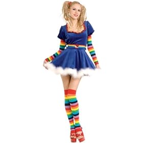 Sexy Womens Outfit Rainbow Brite Bright Costume