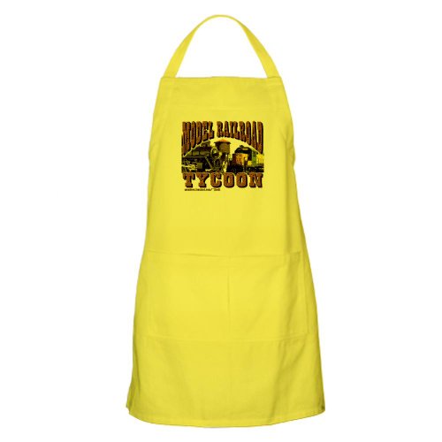 Train -BBQ - Model RR Tycoon Hobbies Apron by CafePress - Lemon