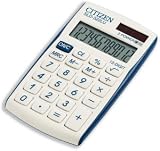 Citizen Calculator Solar and Battery Square Root 12 Digit 3 Key Memory 64x105x9mm Blue Ref SLD322 LU