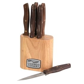Chicago Cutlery Walnut Signature 7-Piece Steak Knife Block Set by Chicago Cutlery